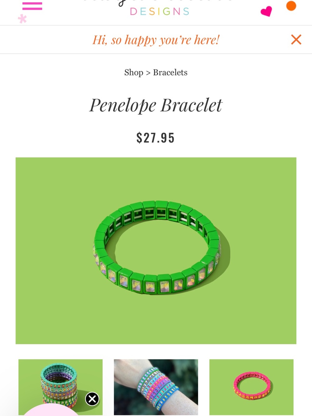 Penelope Bracelet / Taylor Elliott designs- Stackable Women’s Bracelet